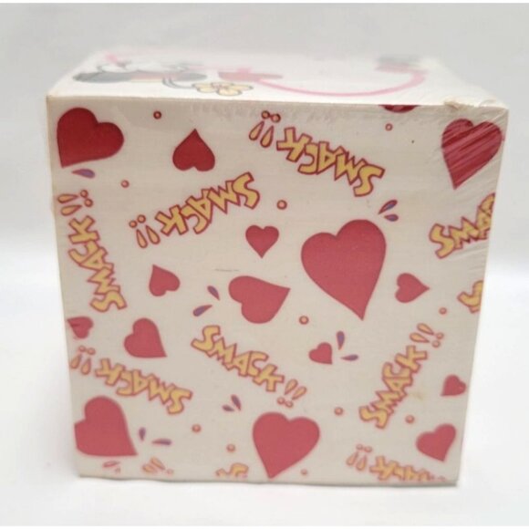 Vintage Disney Store Mickey & Minnie Love Heart Notepad Cube 600 Pages NOS - Picture 4 of 6
